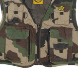 Cropped Utility Womens Military Gilet Green Camouflage L