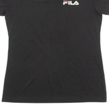 FILA Womens T-Shirt Black V-Neck L