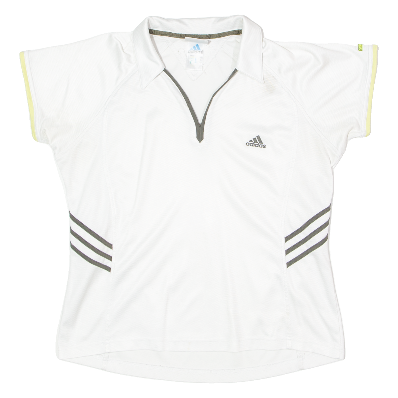 ADIDAS Womens Jersey White Collared UK 12