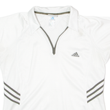 ADIDAS Womens Jersey White Collared UK 12