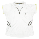 ADIDAS Womens Jersey White Collared UK 12