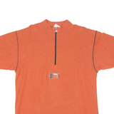 LOFFLER Reach The Top Biking Mens Jersey Orange 90s 1/4 Zip M