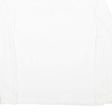 NIKE Womens T-Shirt White Long Sleeve L