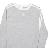 ADIDAS Womens T-Shirt Grey Long Sleeve UK 8