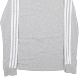 ADIDAS Womens T-Shirt Grey Long Sleeve UK 8