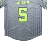 Allen Mens Jersey Grey Button Neck L