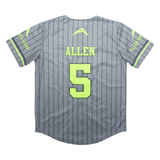 Allen Mens Jersey Grey Button Neck L