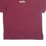ELLESSE Womens T-Shirt Maroon L