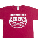 GILDAN Greenfield Crew Mens T-Shirt Red M
