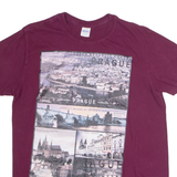 GILDAN Prague Mens T-Shirt Maroon M