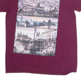 GILDAN Prague Mens T-Shirt Maroon M