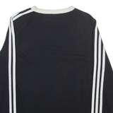 ADIDAS Womens T-Shirt Black Long Sleeve UK 8