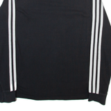 ADIDAS Womens T-Shirt Black Long Sleeve UK 8