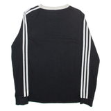 ADIDAS Womens T-Shirt Black Long Sleeve UK 8