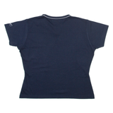 REEBOK Womens T-Shirt Blue V-Neck UK 12
