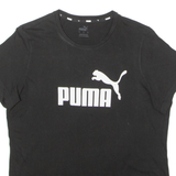 PUMA Womens T-Shirt Black Crew Neck L
