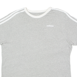 ADIDAS Womens T-Shirt Grey Crew Neck M