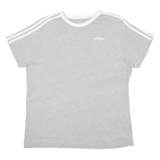 ADIDAS Womens T-Shirt Grey Crew Neck M