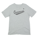 CONVERSE Mens T-Shirt Grey Crew Neck S