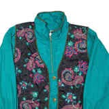 BOCOO Womens Jacket Green Nylon Paisley L