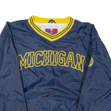 Michigan Mens Pullover Jacket Blue Nylon USA XL