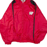 Wisconsin Mens Jacket Red USA Hooded XL