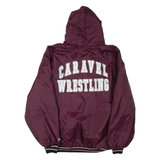 DELONG Caravel Wrestling Mens Jacket Maroon Hooded 2XL