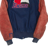 Mens Bomber Jacket Blue Leather S