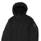 LEVI'S Mens Jacket Black Hooded S