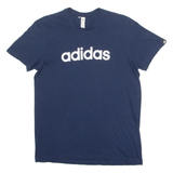 ADIDAS Mens T-Shirt Blue Crew Neck S