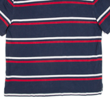 TOMMY HILFIGER Mens Polo Shirt Blue Striped 2XL