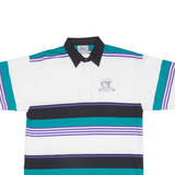 CLASSIC COLLECTION Grand Falls Golf Club Mens Polo Shirt Blue Striped L