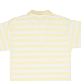 Mens Polo Shirt Yellow Striped S