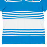 TOMMY HILFIGER Custom Fit Mens Polo Shirt Blue Striped L