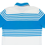 TOMMY HILFIGER Custom Fit Mens Polo Shirt Blue Striped L