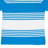 TOMMY HILFIGER Custom Fit Mens Polo Shirt Blue Striped L