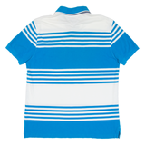 TOMMY HILFIGER Custom Fit Mens Polo Shirt Blue Striped L
