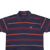 TOMMY HILFIGER Mens Polo Shirt Blue Striped XL