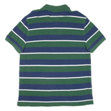 TOMMY HILFIGER Custom Fit Mens Polo Shirt Green Striped L