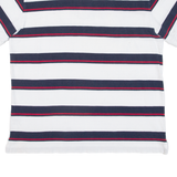 NAUTICA Mens Polo Shirt White Striped L