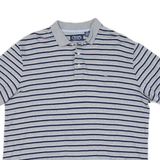 CHAPS Mens Polo Shirt Grey Striped L