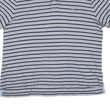 CHAPS Mens Polo Shirt Grey Striped L