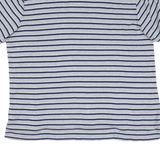 CHAPS Mens Polo Shirt Grey Striped L