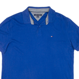 TOMMY HILFIGER Mens Polo Shirt Blue L