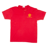 Mens Polo Shirt Red L