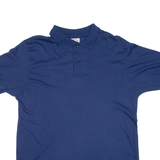 CRYSTAL SPRINGS Mens Polo Shirt Blue L