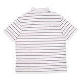 CREMIEUX Mens Polo Shirt White Striped L
