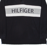 TOMMY HILFIGER Mens Polo Shirt Black Long Sleeve XL