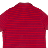 TOMMY HILFIGER Mens Polo Shirt Red Striped L