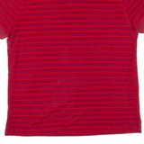 TOMMY HILFIGER Mens Polo Shirt Red Striped L